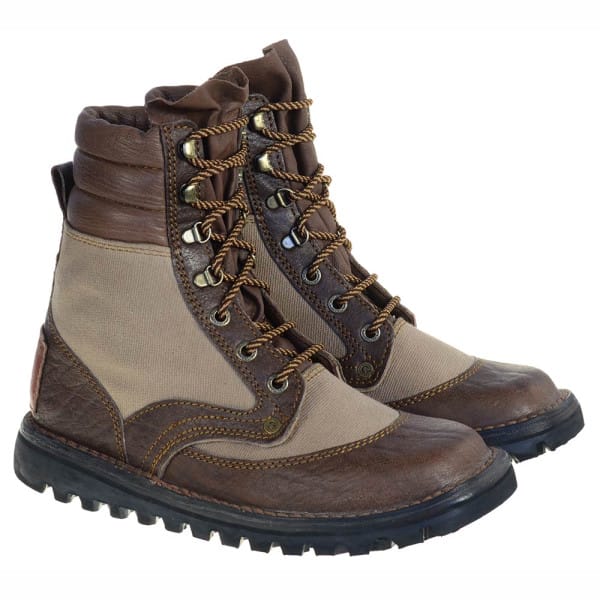 Courteney Jameson in Dark Brown Buffalo Leather and Canvas