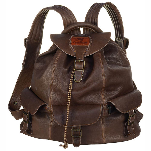 Backpack in Dark Brown Impala Leather