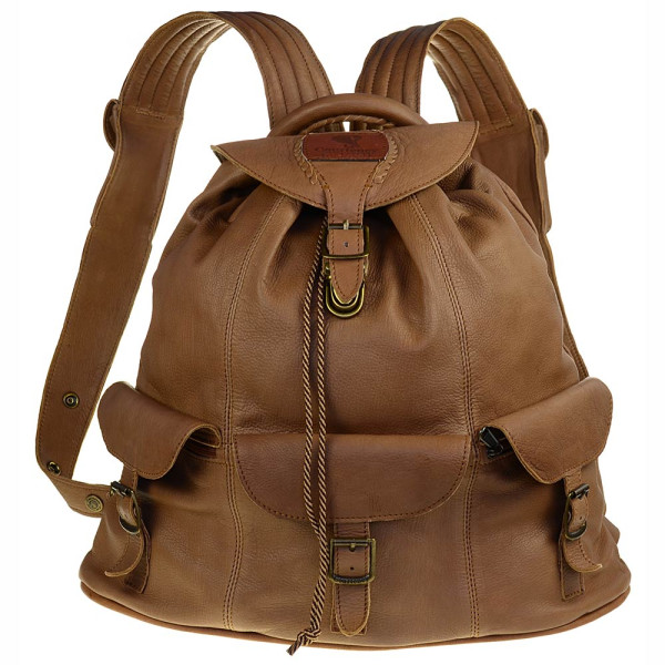 Backpack in Light Brown Impala Leather