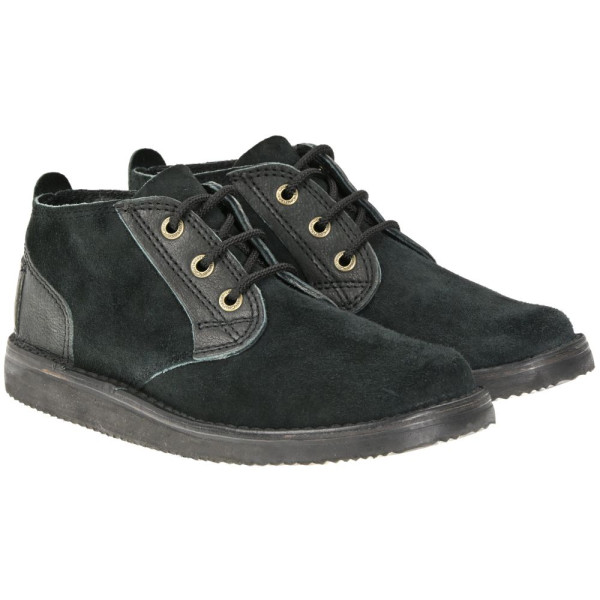 Courteney Vellie in Black Suede Kudu Leather