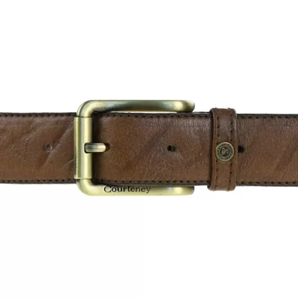 Belt in Dark Brown Buffalo Leather