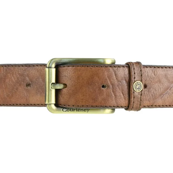 Belt in Light Brown Buffalo Leather