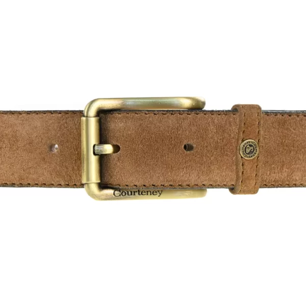 Belt in Light Brown Suede Buffalo Leather