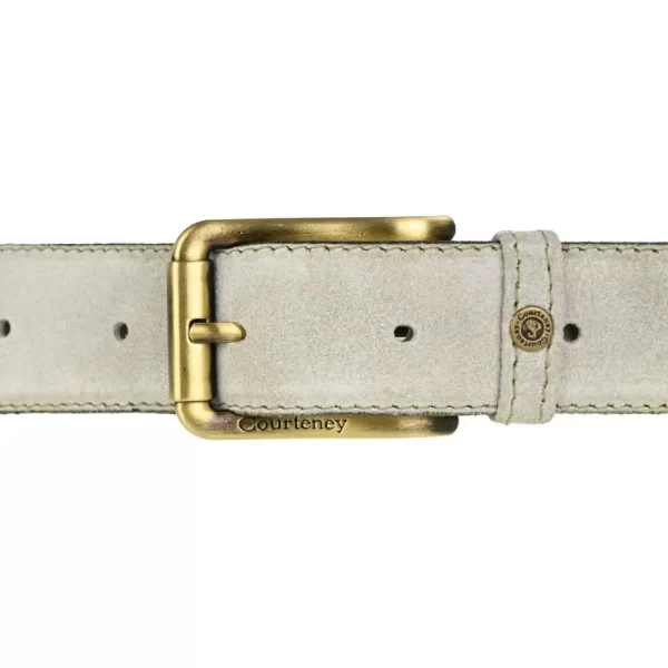 Belt in Sand Suede Buffalo Leather